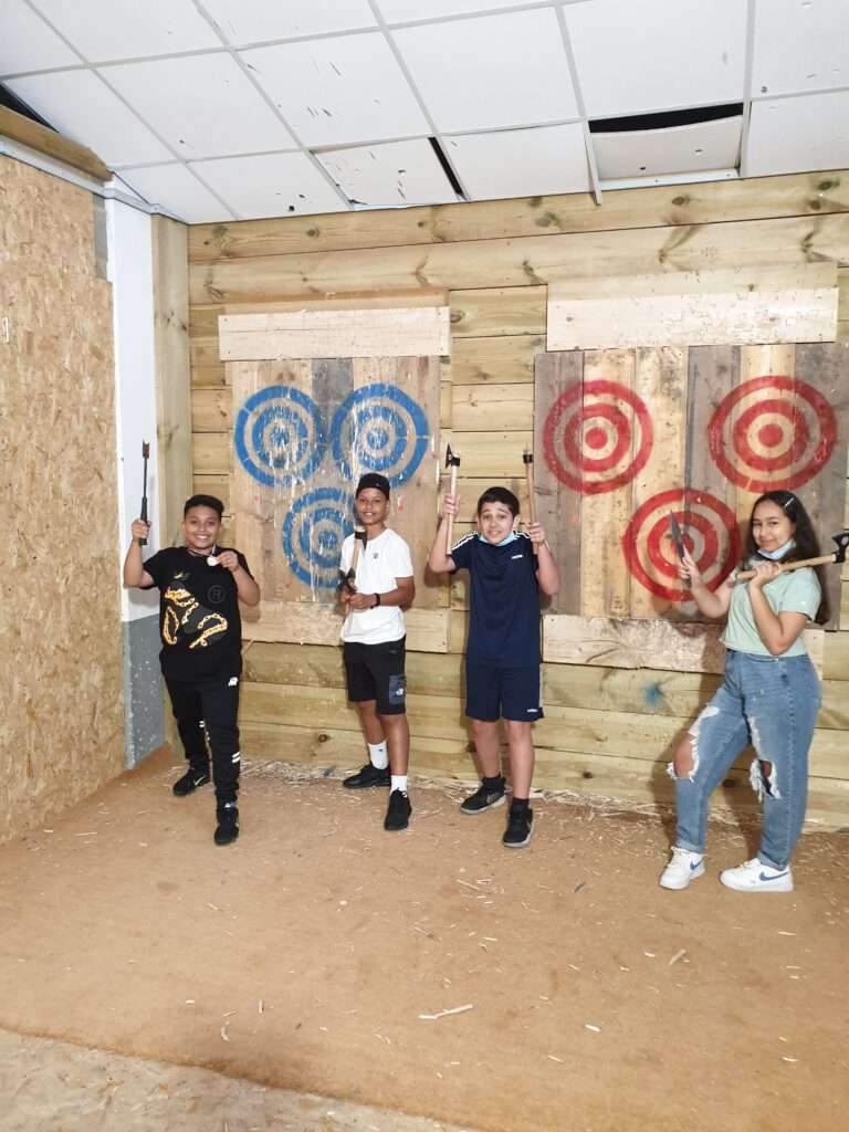 Junior axe throwing club sign up Target Sports World
